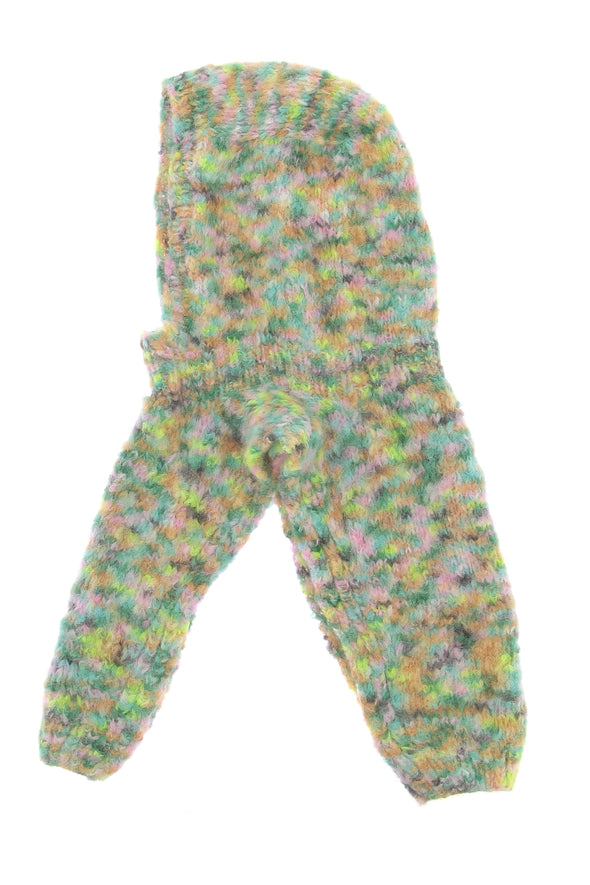Cagoule en laine multicolore