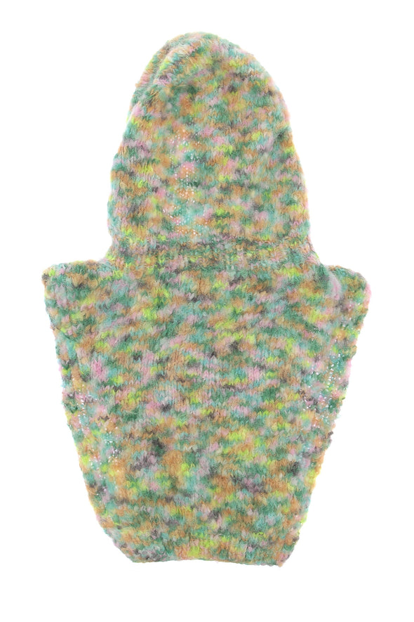 Cagoule en laine multicolore