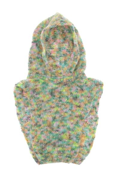 Cagoule en laine multicolore