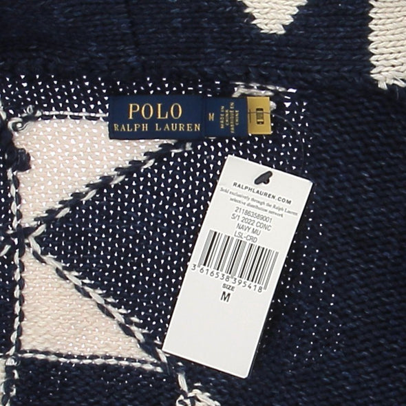Cardigan bleu et blanc