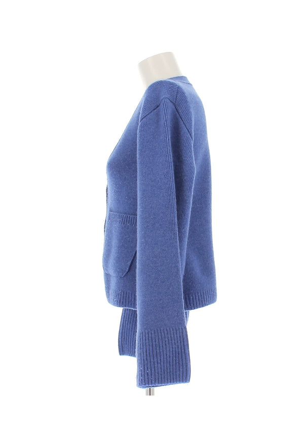 Cardigan en cachemire bleu