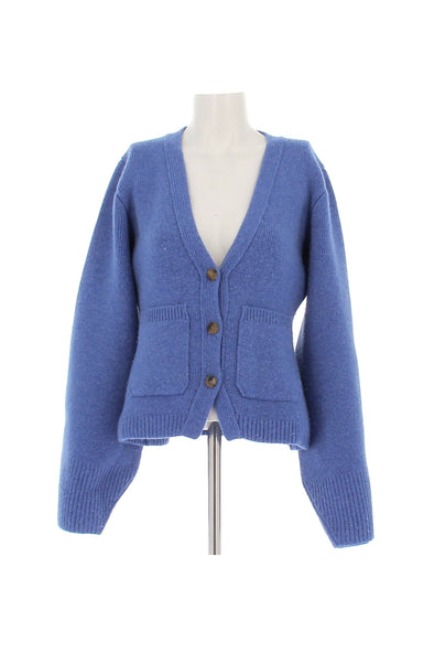 Cardigan en cachemire bleu