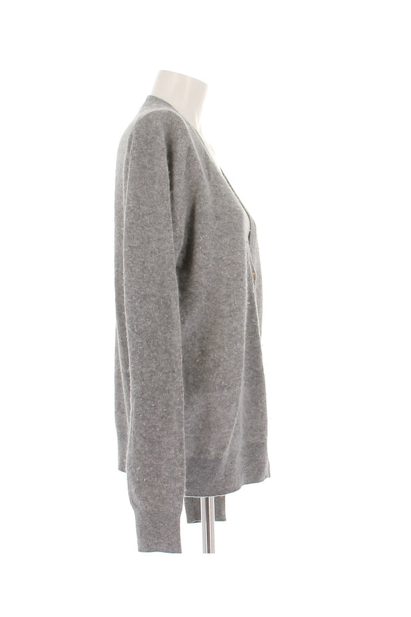 Cardigan en cachemire gris