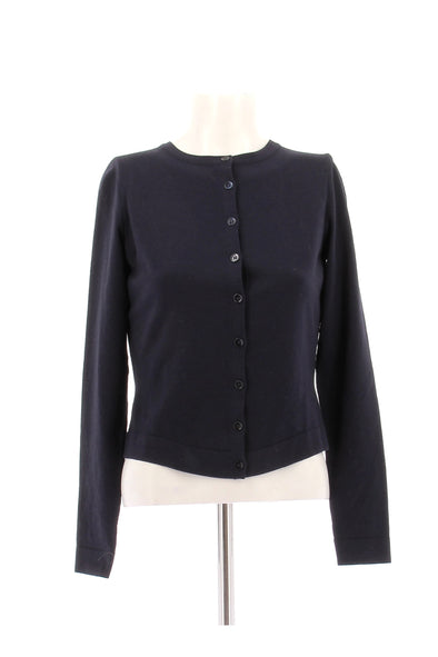 Cardigan en laine marine