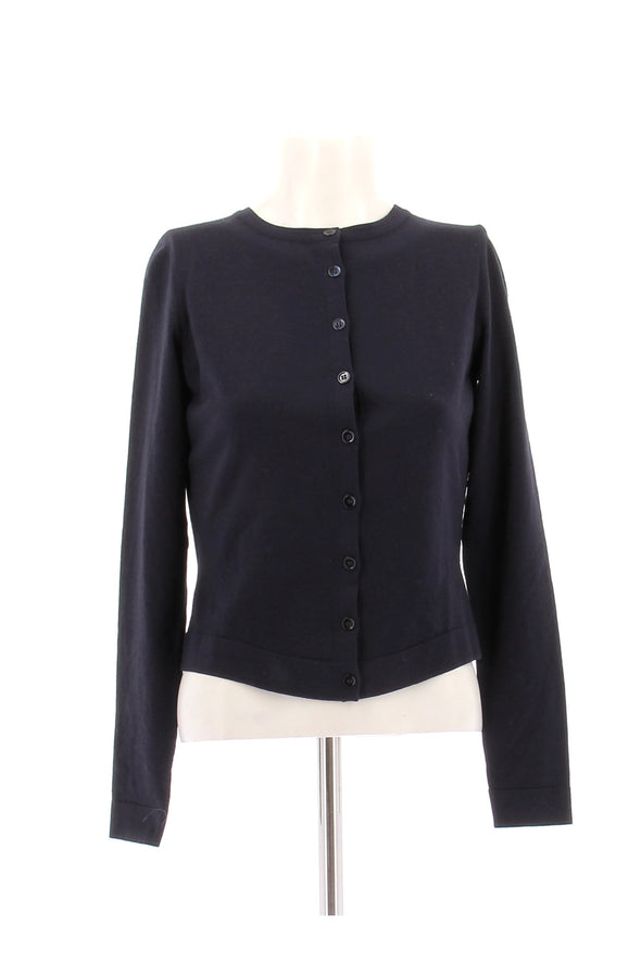 Cardigan en laine marine