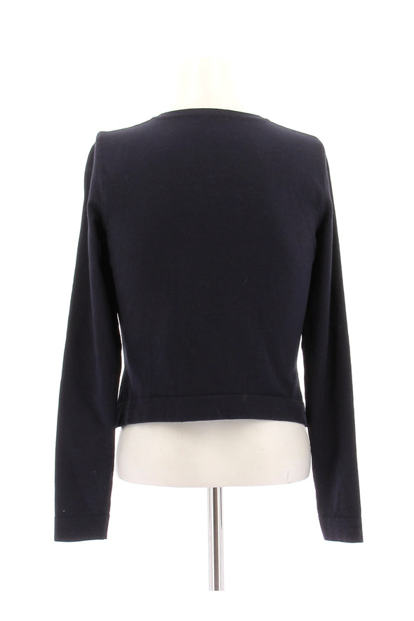 Cardigan en laine marine