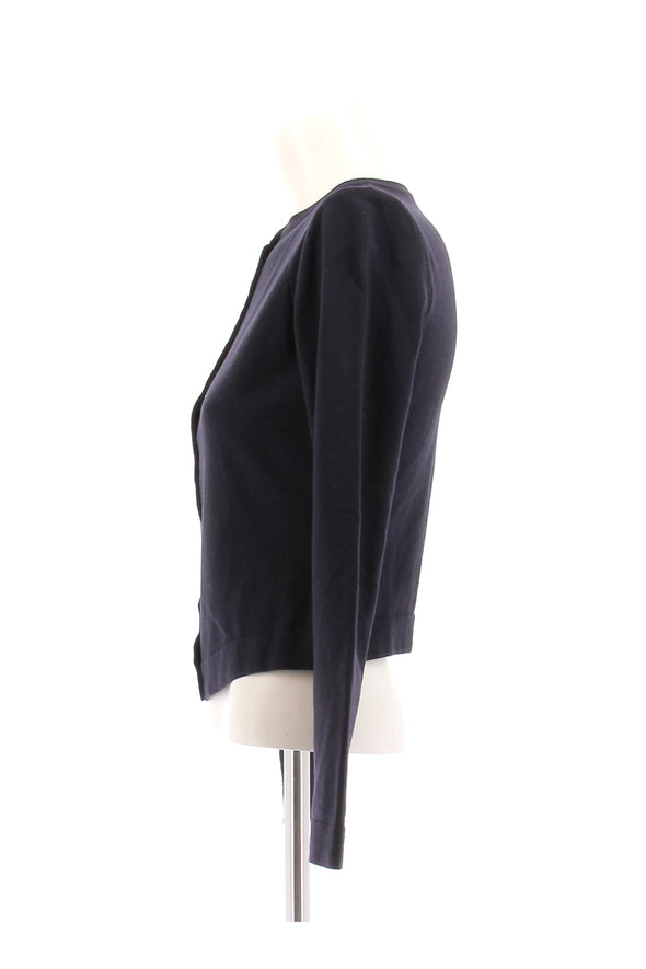 Cardigan en laine marine