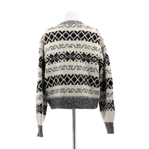 Cardigan en laine imprimée