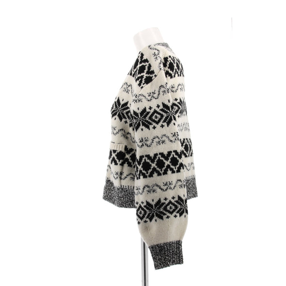 Cardigan en laine imprimée