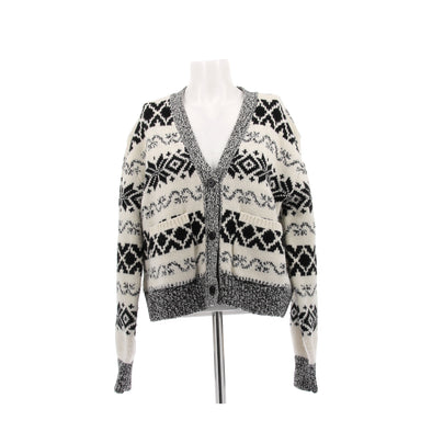 Cardigan en laine imprimée