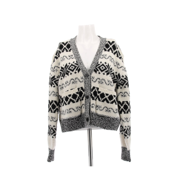 Cardigan en laine imprimée