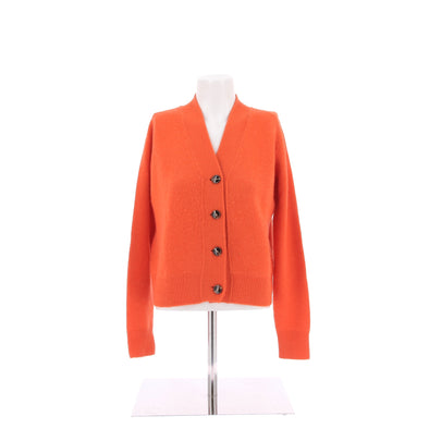 Cardigan en cachemire orange