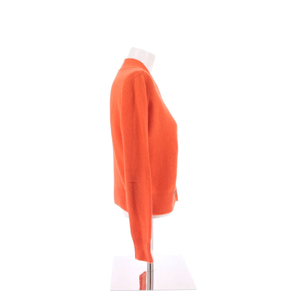 Cardigan en cachemire orange