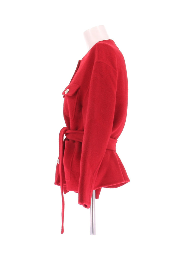 Veste en laine rouge