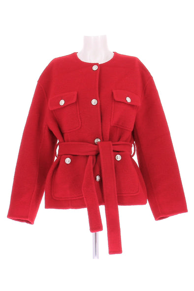 Veste en laine rouge