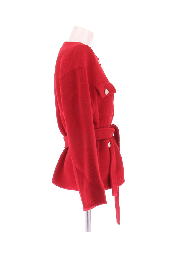 Veste en laine rouge