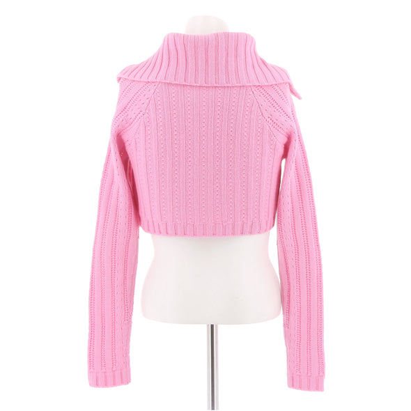 Cardigan en laine rose