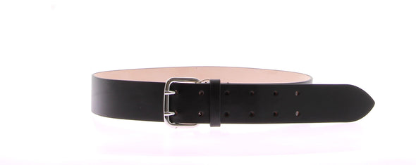 Ceinture en cuir noir "Hutch" à double accroche