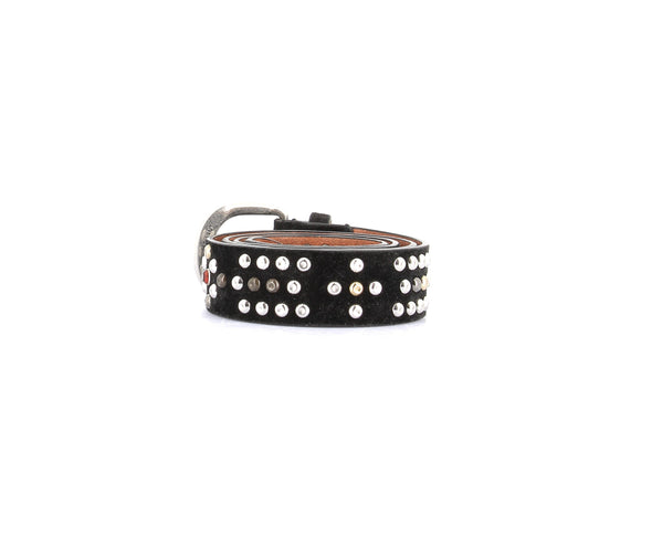 Ceinture en daim cloutée