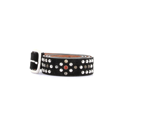 Ceinture en daim cloutée