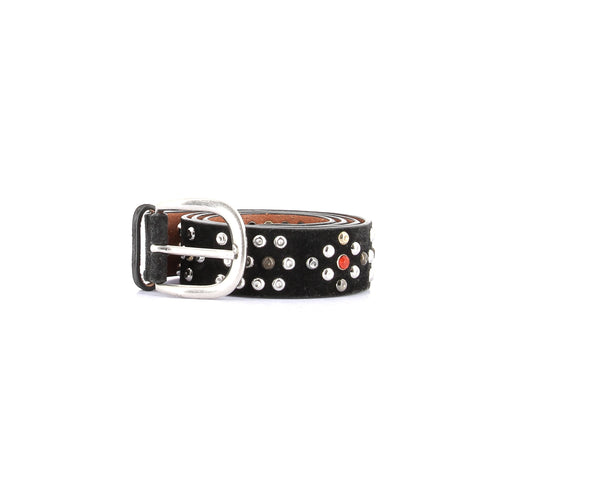 Ceinture en daim cloutée