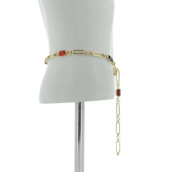 Ceinture chaîne avec cristaux