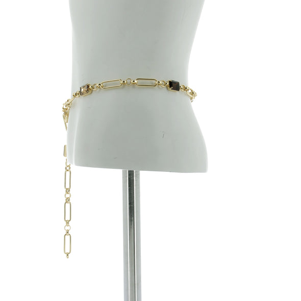 Ceinture chaîne avec cristaux