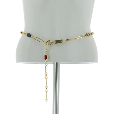 Ceinture chaîne avec cristaux