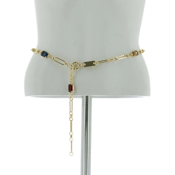 Ceinture chaîne avec cristaux