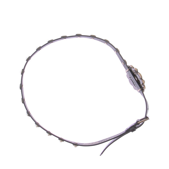 Ceinture en cuir à perles