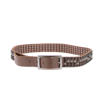 Ceinture cloutée en cuir