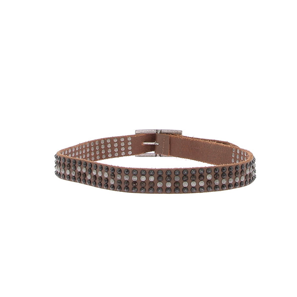Ceinture cloutée en cuir