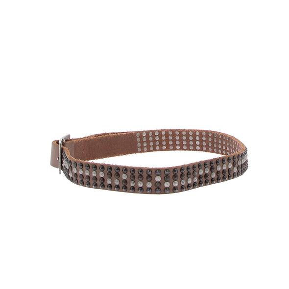Ceinture cloutée en cuir