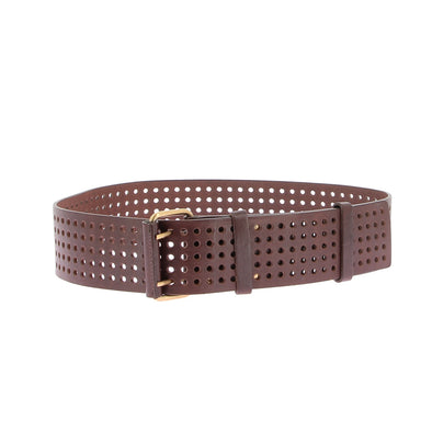 Ceinture perforée marron