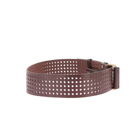 Ceinture perforée marron