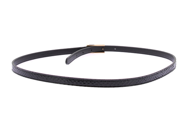 Ceinture en cuir embossée python