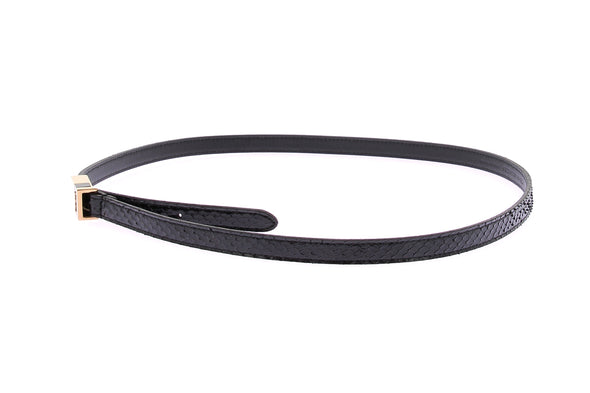 Ceinture en cuir embossée python