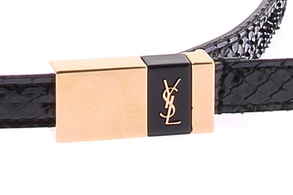 Ceinture en cuir embossée python