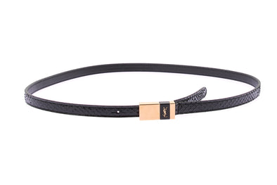 Ceinture en cuir embossée python