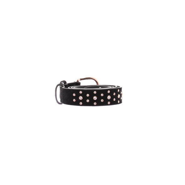 Ceinture noire à strass