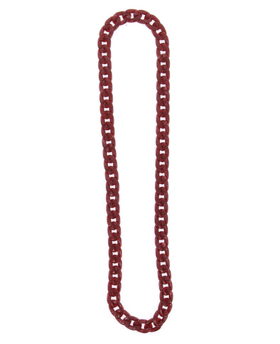 Long collier chaine rouge "Horn"