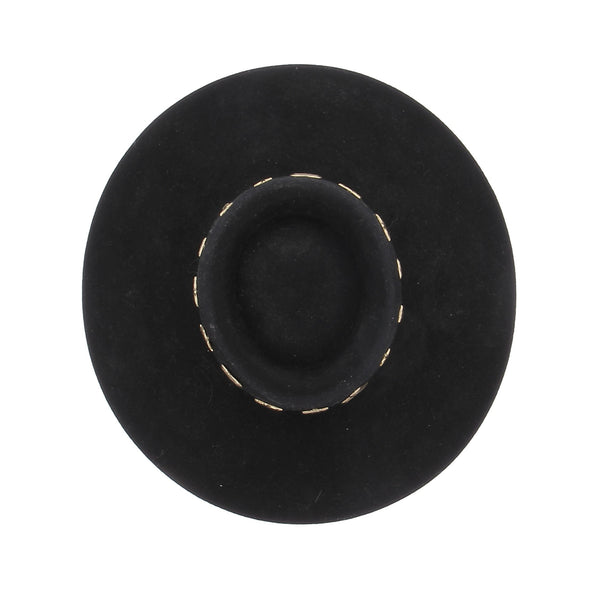Chapeau noir en laine