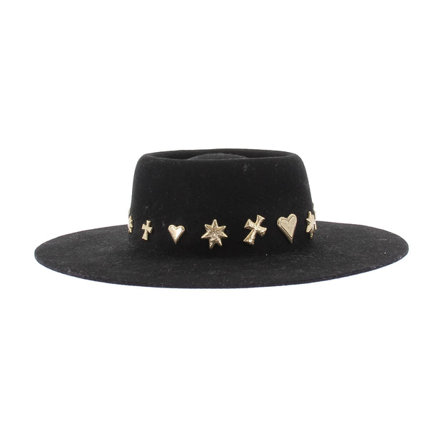 Chapeau noir en laine