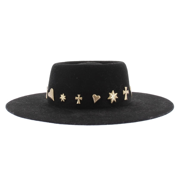 Chapeau noir en laine