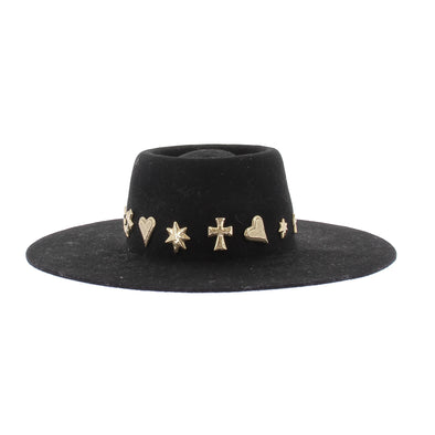 Chapeau noir en laine