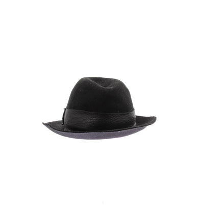 Chapeau en laine et cuir