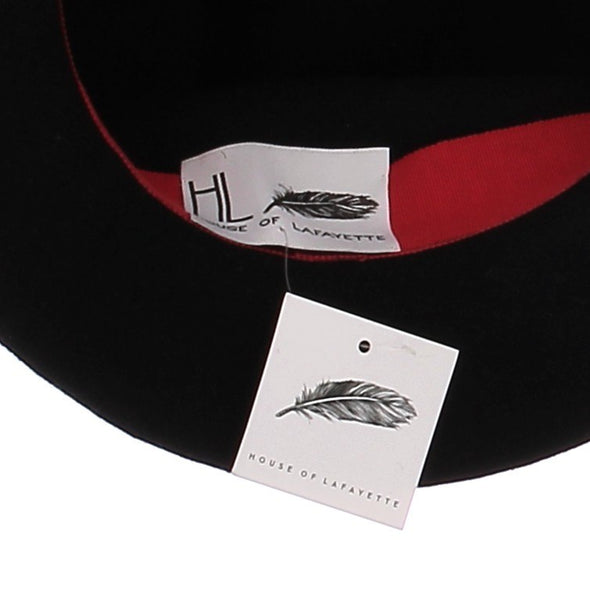 Chapeau en laine et cuir