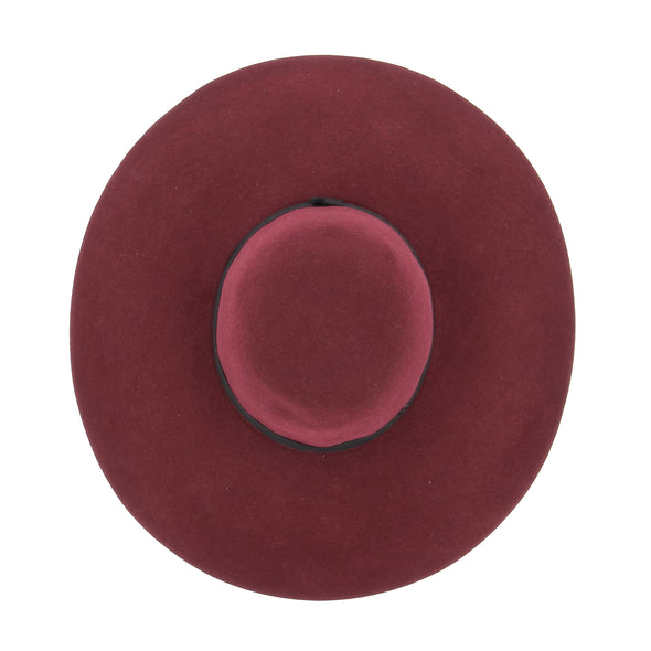 Chapeau en laine bordeaux