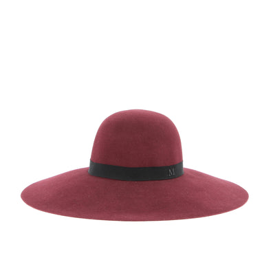 Chapeau en laine bordeaux