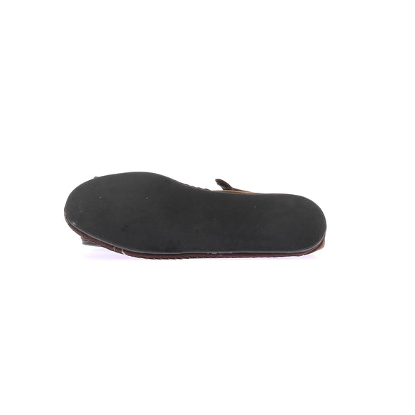 Chaussons de ville en velours marrons